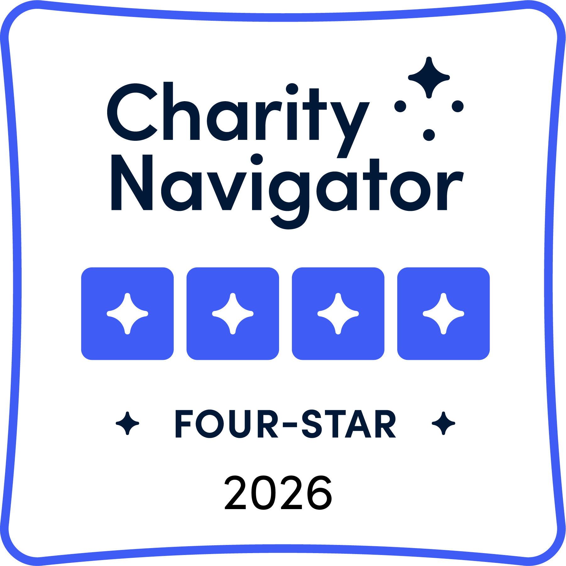 Charity Navigator four star badge